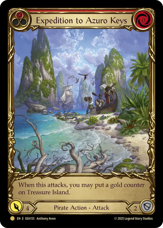 【EN】《Cold Foil》[Pirate] Expedition to Azuro Keys/青碧諸島の探検 (赤)「C」〔SEA155〕