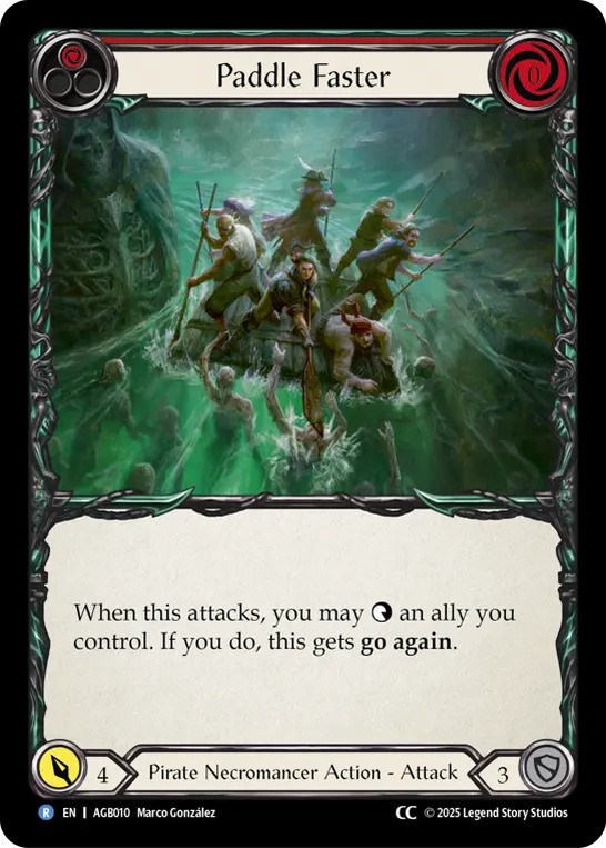 【EN】《CC》[Pirate Necromancer] Paddle Faster/急漕 (赤)「R」〔AGB010〕