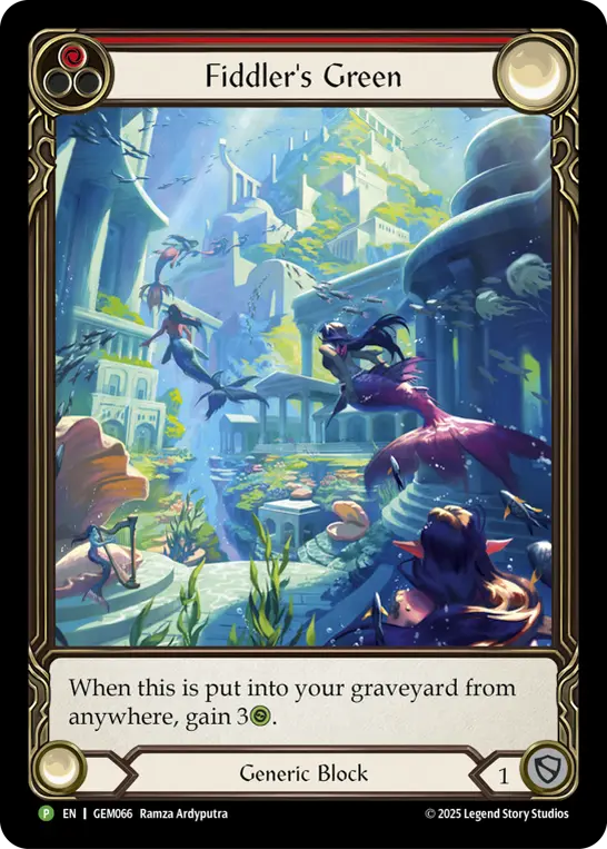 【EN】《Rainbow Foil》[Generic ] Fiddler's Green/船乗りの終楽地 (赤)「P」〔GEM066〕