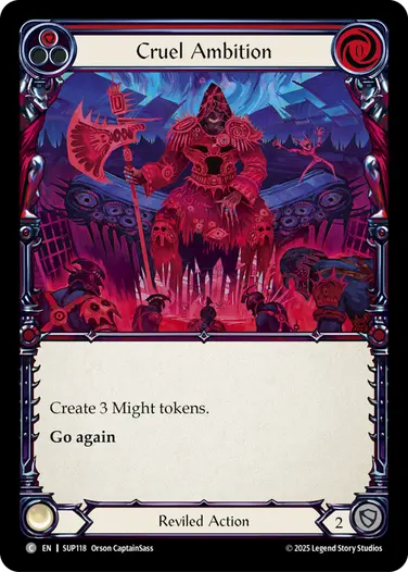 EN】[Reviled] Cruel Ambition/残酷な野望 (赤)「C」〔SUP118