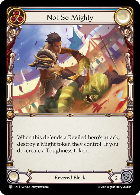 【EN】《Rainbow Foil》[Revered] Not So Mighty/見掛け倒し (青)「C」〔SUP062〕