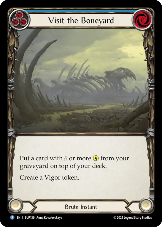 【EN】《Rainbow Foil》[Brute] Visit the Boneyard/屍骨野への訪問 (青)「R」〔SUP139〕