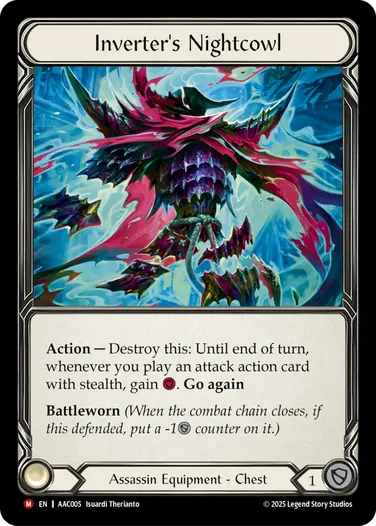 【EN】《Rainbow Foil》[Assassin] Inverter's Nightcowl/反転の夜装 (装備品)「M」〔AAC005〕