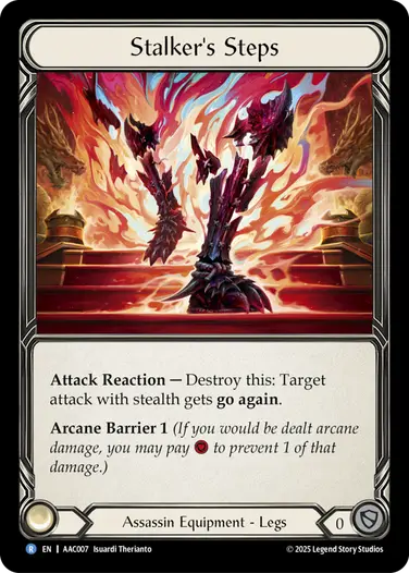 【EN】《Rainbow Foil》[Assassin] Stalker's Steps/忍び寄る足音 (装備品)「R」〔AAC007〕