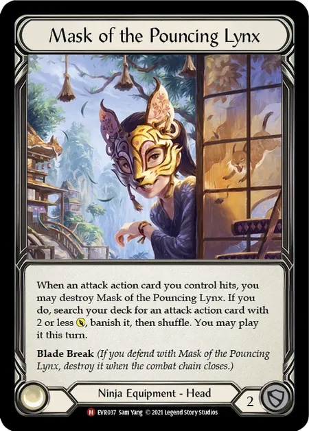 通販限定特価】【EN】《Cold Foil》[Ninja] Mask of the Pouncing Lynx
