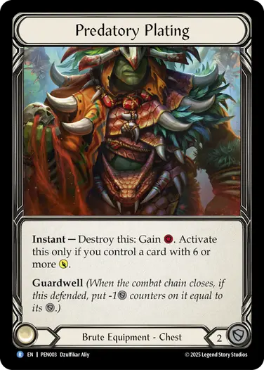 【予約商品】【EN】[Brute] Predatory Plating/捕食のプレート (装備品)「R」〔PEN003〕