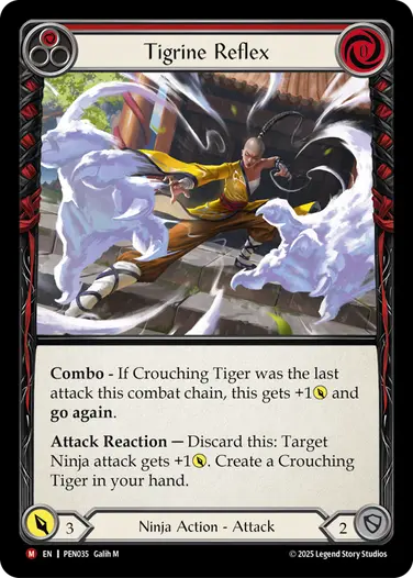 【予約商品】【EN】[Ninja] Tigerine Reflex/虎流の反射 (赤)「M」〔PEN035〕