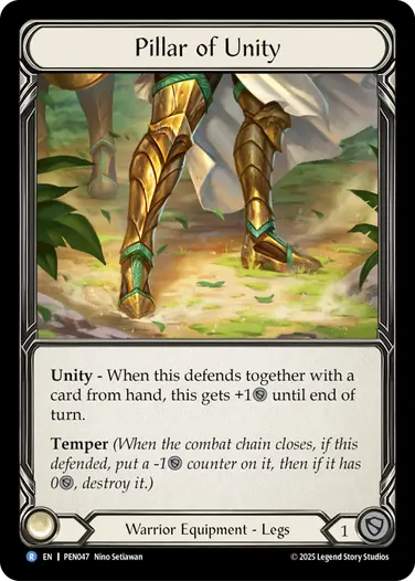 【予約商品】【EN】[Warrior] Pillar of Unity/団結の柱 (装備品)「R」〔PEN047〕