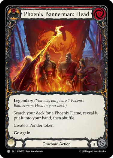 EN】[Draconic] Phoenix Bannerman: Head/不死鳥旗手：頭 (赤)「C