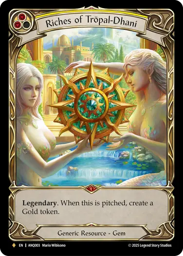 【予約商品】【EN】[Generic] Riches of Tr?pal-Dhani/トロパル＝ダニの財宝 (黄)「F」〔ANQ003〕