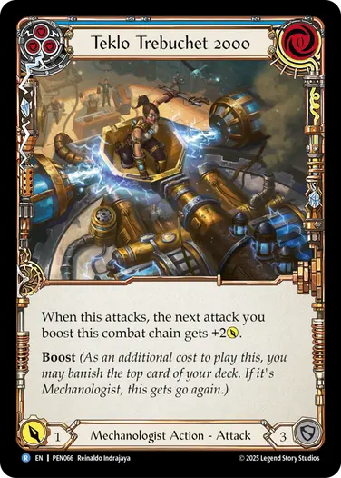 【EN】《Rainbow Foil》[Mechanologist] Teklo Trebuchet 2000/テクロ射出機 2000 (青)「R」〔PEN066〕