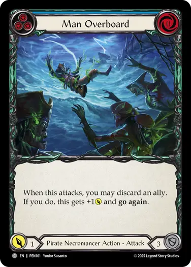 EN】《Rainbow Foil》[Pirate Necromancer] Man Overboard/落水 ! (青