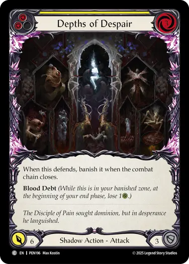 EN】《Rainbow Foil》[Shadow] Depths of Despair/絶望の底 (黄)「C
