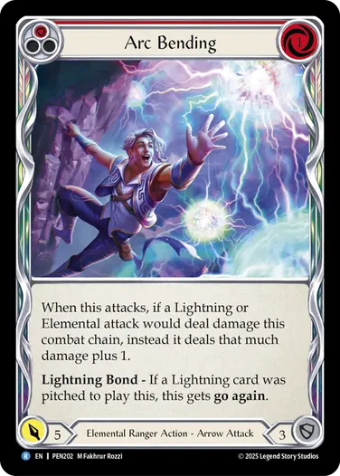 EN】《Rainbow Foil》[Elemental Ranger] Arc Bending/孤光の技 (赤