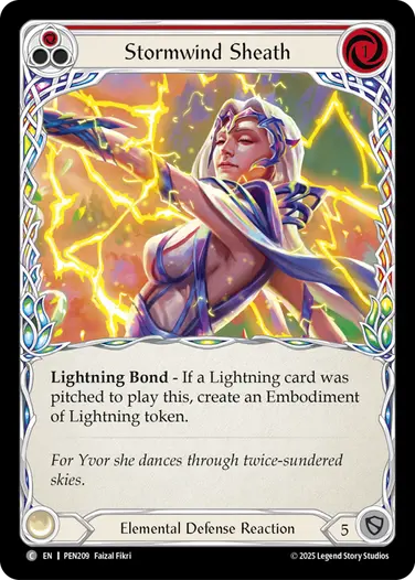 EN】《Rainbow Foil》[Elemental] Stormwind Sheath/嵐風の覆護 (赤