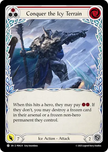 EN】《Rainbow Foil》[Ice] Conquer the Icy Terrain/氷土の征服 (赤