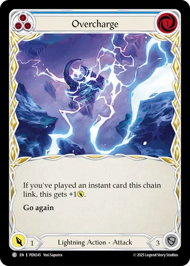 EN】《Rainbow Foil》[Lightning ] Overcharge/過剰充電 (青)「C