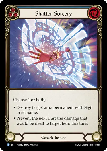 【EN】《Rainbow Foil》[Generic] Shatter Sorcery/術式粉砕 (青)「R」〔PEN330〕