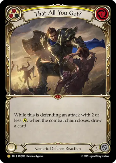 【EN】《Cold Foil》[Generic] That All You Got?/それで終わりか？ (黄)「M」〔ANQ018〕