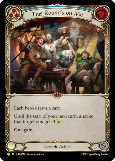 【EN】《Cold Foil》[Generic] This Round's on Me/俺の奢り (青)「M」〔ANQ024〕