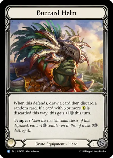 【予約商品】【EN】《Cold Foil》[Brute] Buzzard Helm/猛禽飾りの兜 (装備品)「R」〔PEN002〕