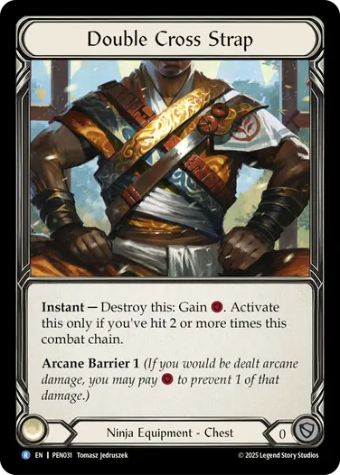 【予約商品】【EN】《Cold Foil》[Ninja] Double Cross Strap/二重の交差帯 (装備品)「R」〔PEN031〕