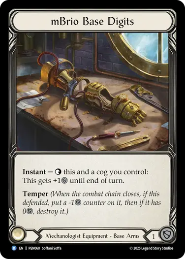 【予約商品】【EN】《Cold Foil》[Mechanologist] mBrio Base Digits /mBrio・ベースディジットグローブ (装備品)「R」〔PEN060〕