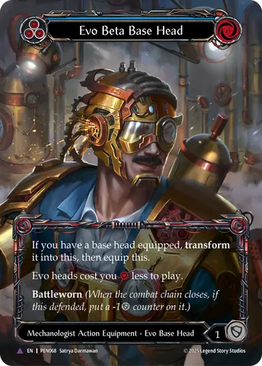 【予約商品】【EN】《Cold Foil》[Mechanologist] Evo Beta Base Head/エヴォβ・ベースヘッド (青)「Marvel」〔PEN068〕