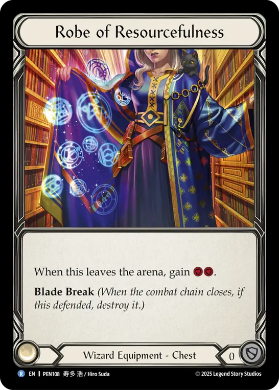 【予約商品】【EN】《Cold Foil》[Wizard] Robe of Resourcefulness/知識満載のローブ (装備品)「R」〔PEN108〕