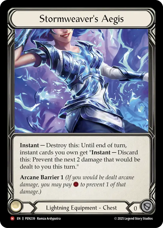 EN】《Cold Foil》[Lightning] Stormweaver's Aegis/操嵐の加護 (装備