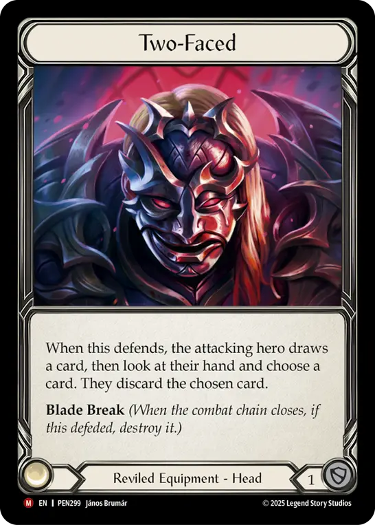 絵描きの召使いFoil　英語スペシャルゲスト EN】《Cold Foil》[Reviled] Two-Faced/双つの顔 (装備品)「M