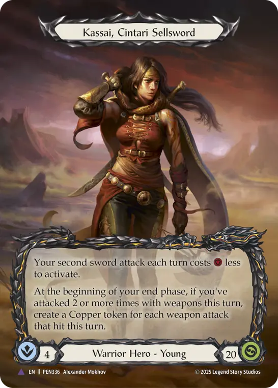 【予約商品】【EN】《Cold Foil》[Warrior] Kassai, Cintari Sellsword/シンタリの傭兵、カッサイ (ヒーロー)「Marvel」〔PEN336〕