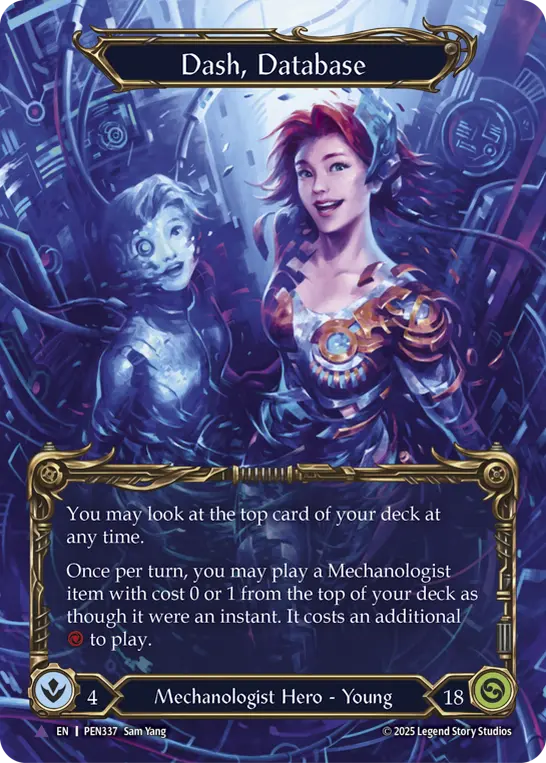 【PSA10】　昇る太陽、沈む月　Marvel　Cold Foil EN】《Cold Foil》[Mechanologist] Dash, Database/ダッシュ