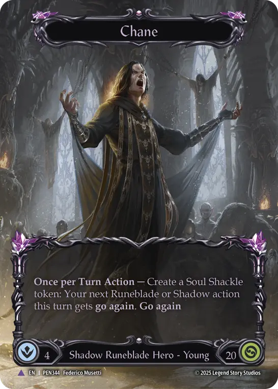【予約商品】【EN】《Cold Foil》[Shadow Runeblade] Chane/チェイン (ヒーロー)「Marvel」〔PEN344〕
