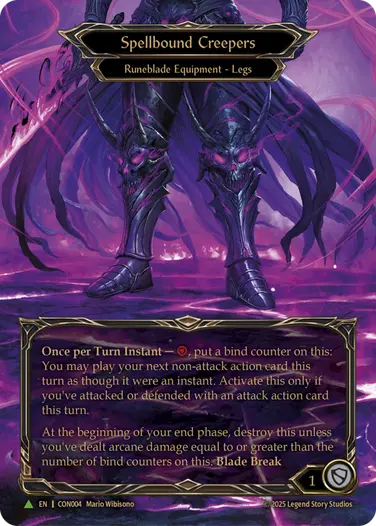 EN】《Rainbow Foil》[Runeblade] Spellbound Creepers/呪縛の徘徊者