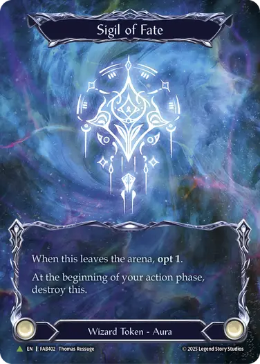 Sigil of Fate/宿命の印 ① EN】《Cold Foil》[Wizard] Sigil of Fate/宿命の印 (トークン)「P