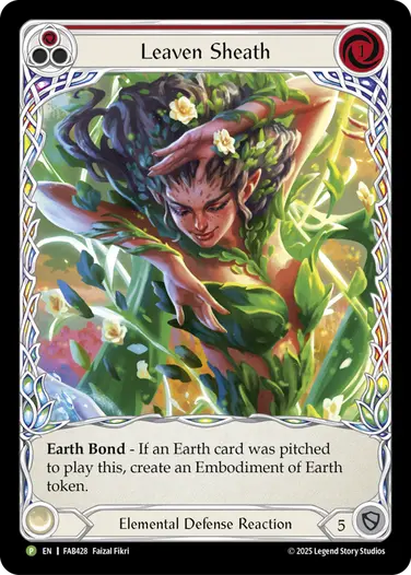 【EN】《Rainbow Foil》[Elemental] Leaven Sheath/変熟の覆護 (赤)「P」〔FAB428〕