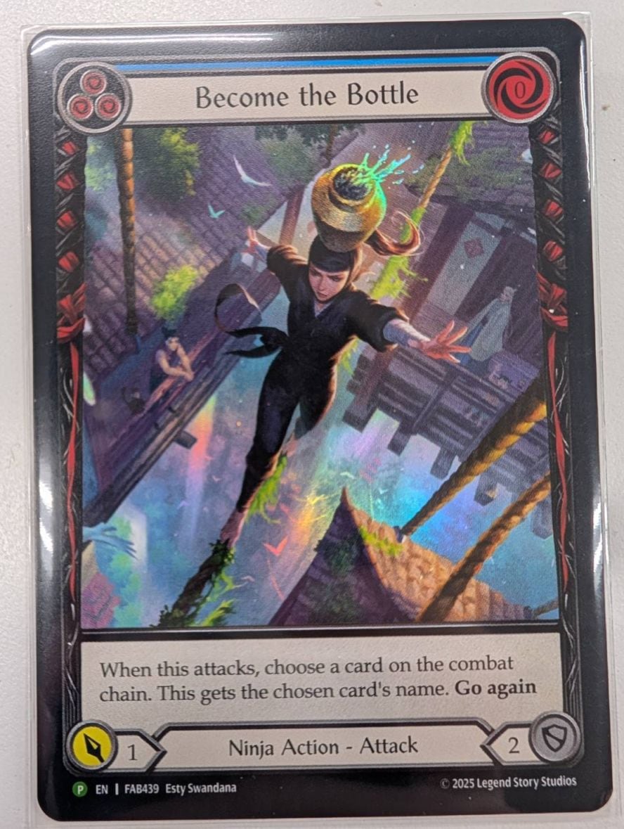 【EN】《Rainbow Foil》[Ninja] Become the Bottle/瓶を象れ (青)「P」〔FAB439〕
