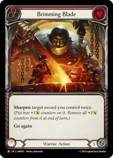 【EN】[Warrior] Brimming Blade/可能性の刃 (赤)「M」〔AHA011〕