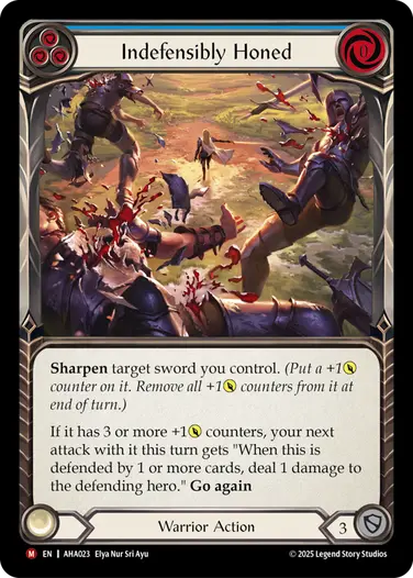 【EN】[Warrior] Indefensibly Honed/一刀両断 (青)「M」〔AHA023〕