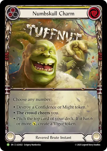 フレッシュアンドブラッド　ヌゥ　Rainbow foil 英語版 EN】《Rainbow Foil》[Revered Brute] Numbskull Charm/魅了する