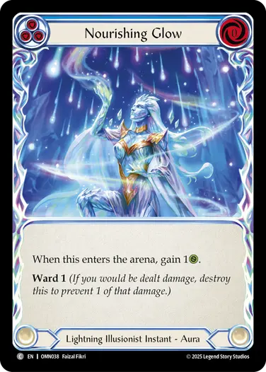 EN】[Lightning Illusionist] Nourishing Glow/癒光 (青)「C」〔OMN038