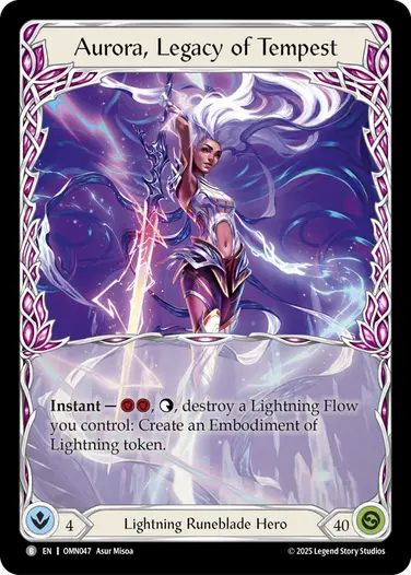 嵐の系譜、アウローラ / Aurora, Legacy of Tempest 予約商品】【EN】[Lightning Runeblade] Aurora, Legacy of Tempest/嵐