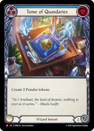 EN】[Wizard] Tome of Quandaries/難題の秘本 (青)「M」〔OMN133