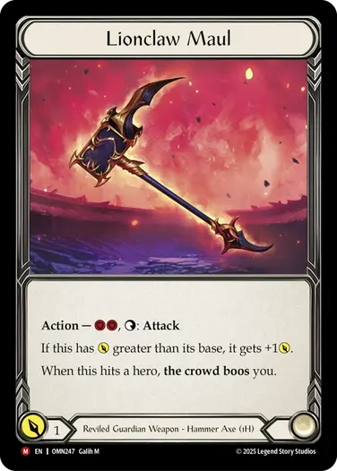 EN】[Reviled Guardian] Lionclaw Maul/獅子爪の砕鎚 (武器)「M