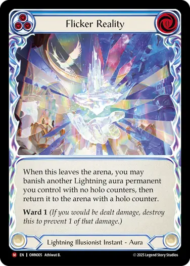 【EN】《Rainbow Foil》[Lightning Illusionist] Flicker Reality/揺らぐ現実 (青)「M」〔OMN005〕