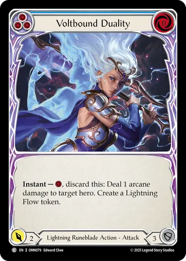 予約商品】【EN】《Rainbow Foil》[Lightning Runeblade] Voltbound