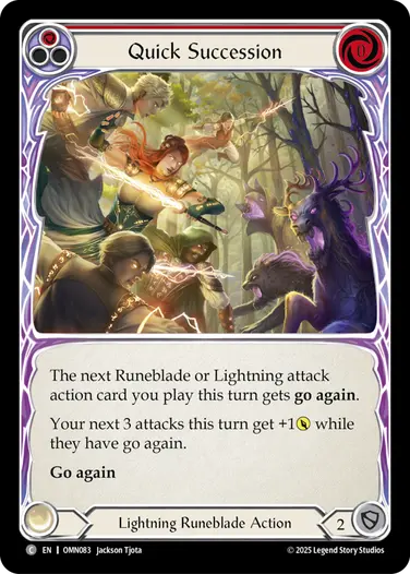 EN】《Rainbow Foil》[Lightning Runeblade] Quick Succession
