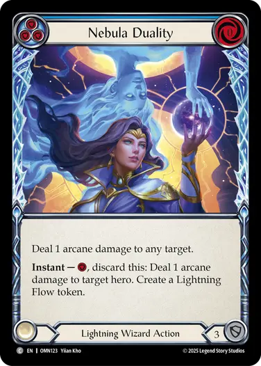 【foil】明けの星、陽星 予約商品】【EN】《Rainbow Foil》[Lightning Wizard] Nebula Duality