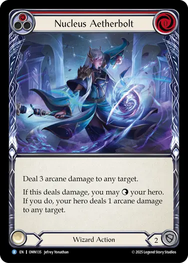 予約商品】【EN】《Rainbow Foil》[Wizard] Nucleus Aetherbolt/凝核の